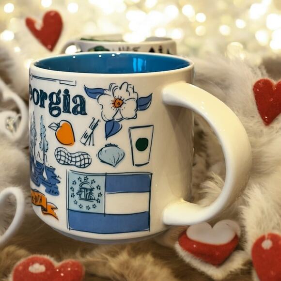 Starbucks GEORGIA Been There Series Collector BTS Coffee Mug Blue EUC - Picture 2 of 7